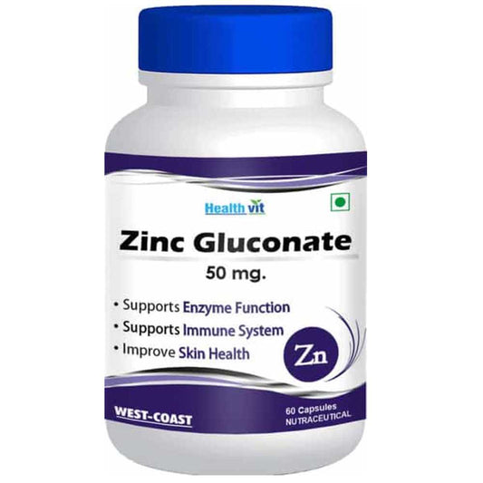 Healthvit Zinc Gluconate 50mg 60 Capsules