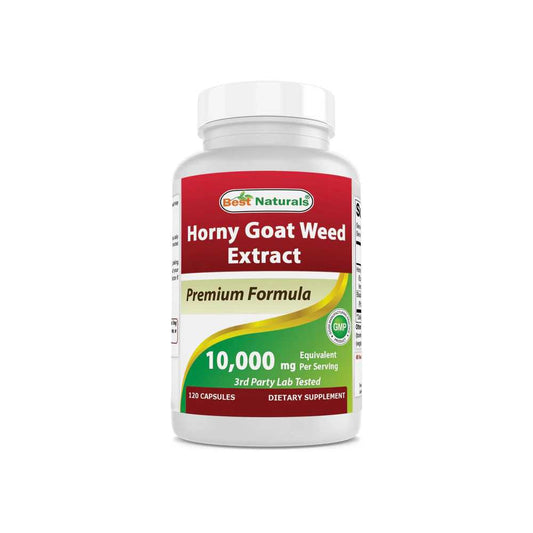 Best Naturals Horny Goat Weed 10000 mg Equivalent per Serving - 120 Capsules