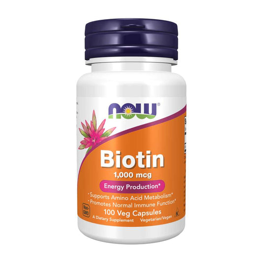 Now Foods Biotin 1,000 Mcg – 100 Veg Capsules