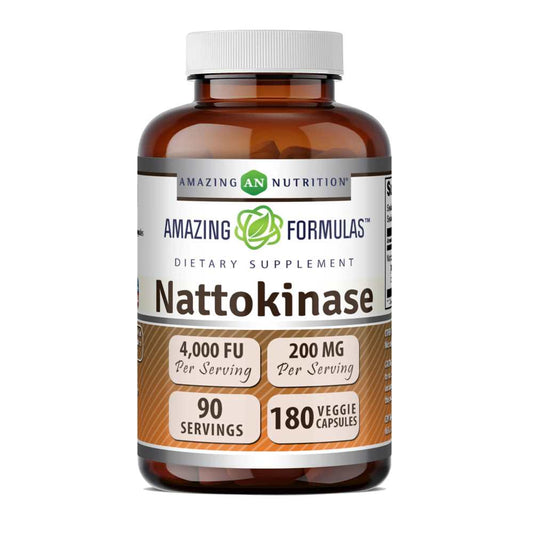 Amazing Formulas Nattokinase 200 Mg (4000 F Us of Enzyme) per Serving 180 Veggie Capsules