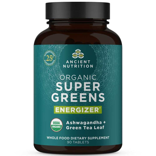 Ancient Nutrition Organic SuperGreens Energizer 90 Tabs