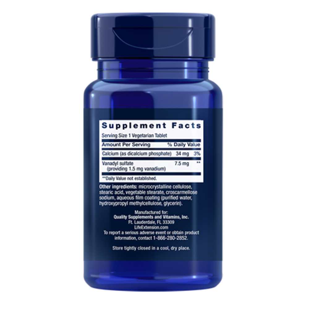 Life Extension Vanadyl Sulfate 7.5 Mg, 100 Vegetarian Tablets