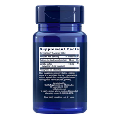 Life Extension Vanadyl Sulfate 7.5 Mg, 100 Vegetarian Tablets