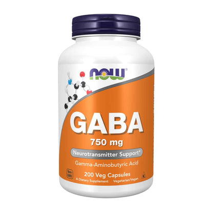 Now Foods Gaba 750 Mg – Gamma-Aminobutyric Acid for Neurotransmitter Support – 100 Veg Capsules