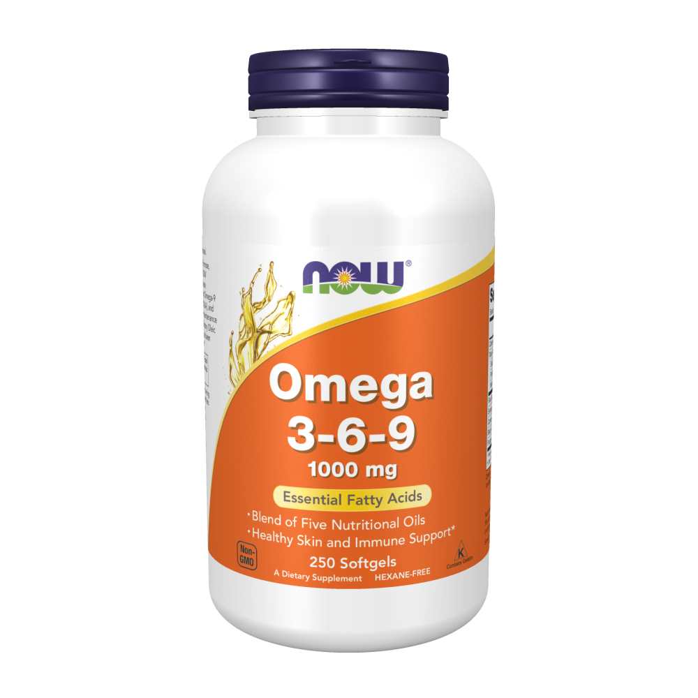 Now Foods Omega 3-6-9 – Nutritional Oil Blend for Healthy Skin & Immunity | Hexane-Free