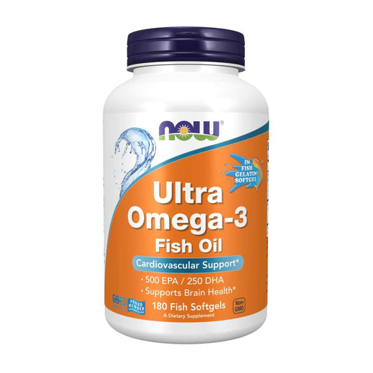 Now Foods Ultra Omega-3 Fish Oil – 500 Epa / 250 Dha – 180 Softgels
