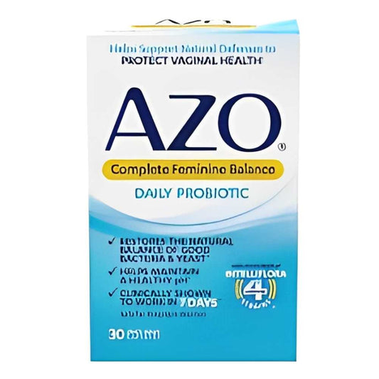 AZO Complete Feminine Balance Daily Probiotic - Supports Vaginal Health, Restores pH & Good Bacteria Balance, Clinically Proven, 30 Capsules