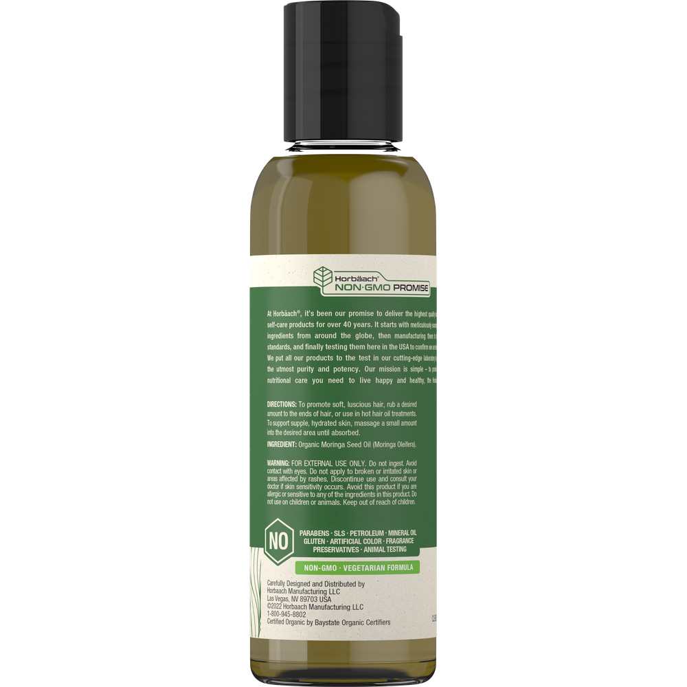 Horbäach Moringa Oil Organic | 4oz Liquid