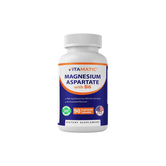 Vitamatic Magnesium Aspartate 400mg 90 Vegetarian Capsules