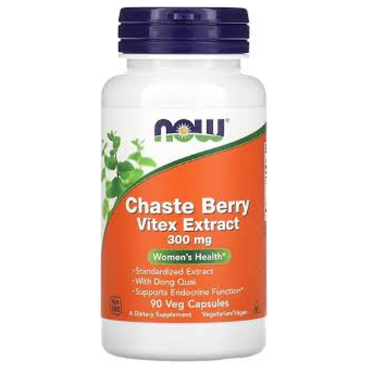 Chaste Berry Vitex Extract 300MG With Dong Quai By Now Foods Supplements