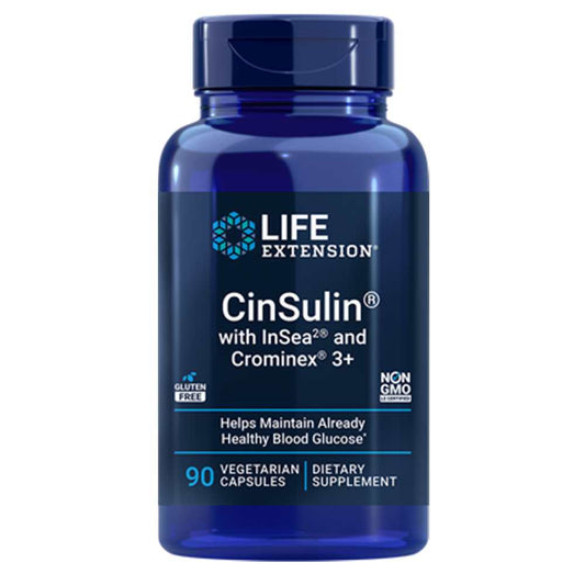 Life Extension Cin Sulin® with In Sea2® and Crominex® 3+ – 90 Vegetarian Capsules