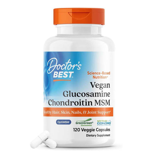 Doctor's Best Vegan Glucosamine Chondroitin MSM Veggie Caps 120 Count