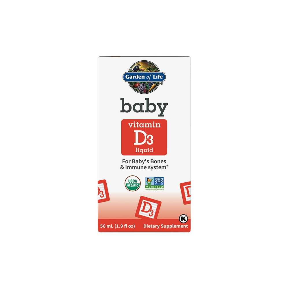 Garden of Life Baby Vitamin D3 1.9 Fl Oz (56ml) Liquid