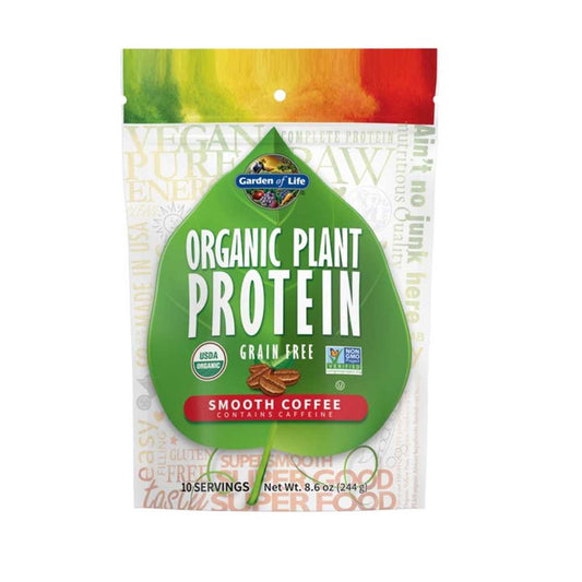 Garden of Life Organic Plant Protein Smooth Coffee 8.6oz (244g) Powder