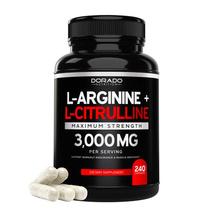Dorado Nutrition L Arginine L Citrulline 3000mg Supplement 240 Capsules