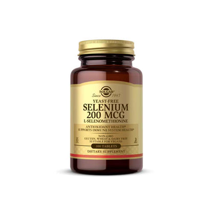 Solgar Yeast-Free Selenium 200 Mcg 100 Tablets