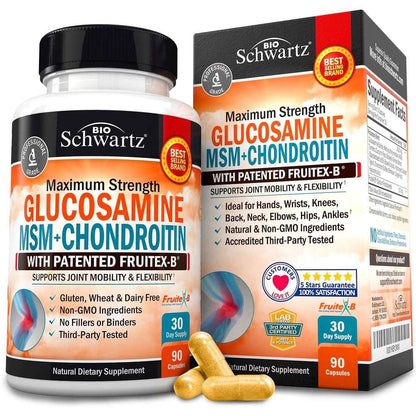 Bio Schwartz Glucosamine Msm + Chondroitin – 90 Capsules