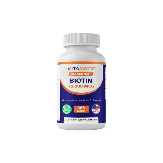 Vitamatic Biotin 10,000mcg - 365 Vegan Tablets