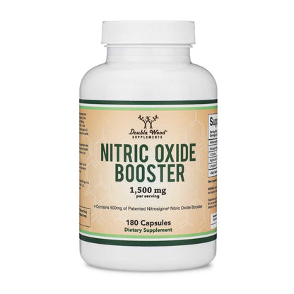Nitric Oxide Booster by Double Wood – 1500 Mg per Serving – 180 Capsules