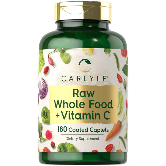 Carlyle Nutritionals Raw Whole Foods with Vitamin C | 180 Caplets