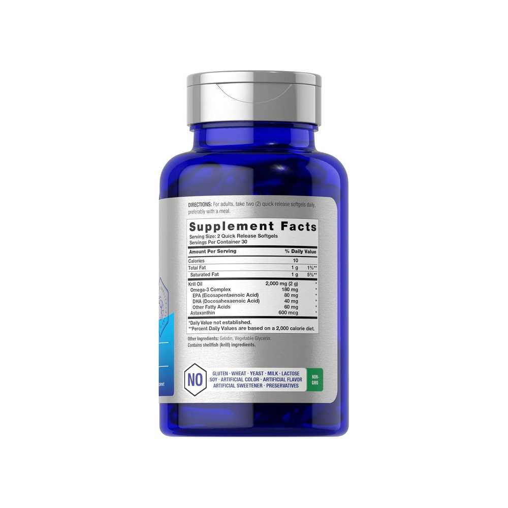 Horbäach Krill Oil 2000mg per Serving | 60 Softgels