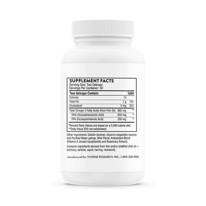 Thorne Prenatal Dha – 60 Gelcaps High-Potency Fish Oil for Pregnancy
