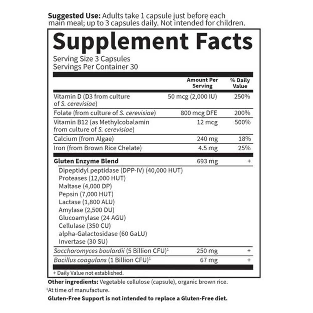 Garden of Life Gluten-Free Support – 90 Vegetarian Capsules