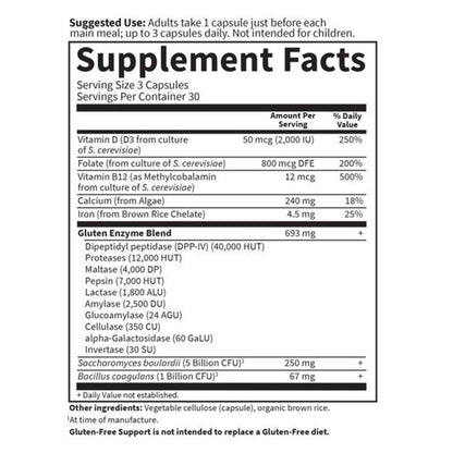 Garden of Life Gluten-Free Support – 90 Vegetarian Capsules