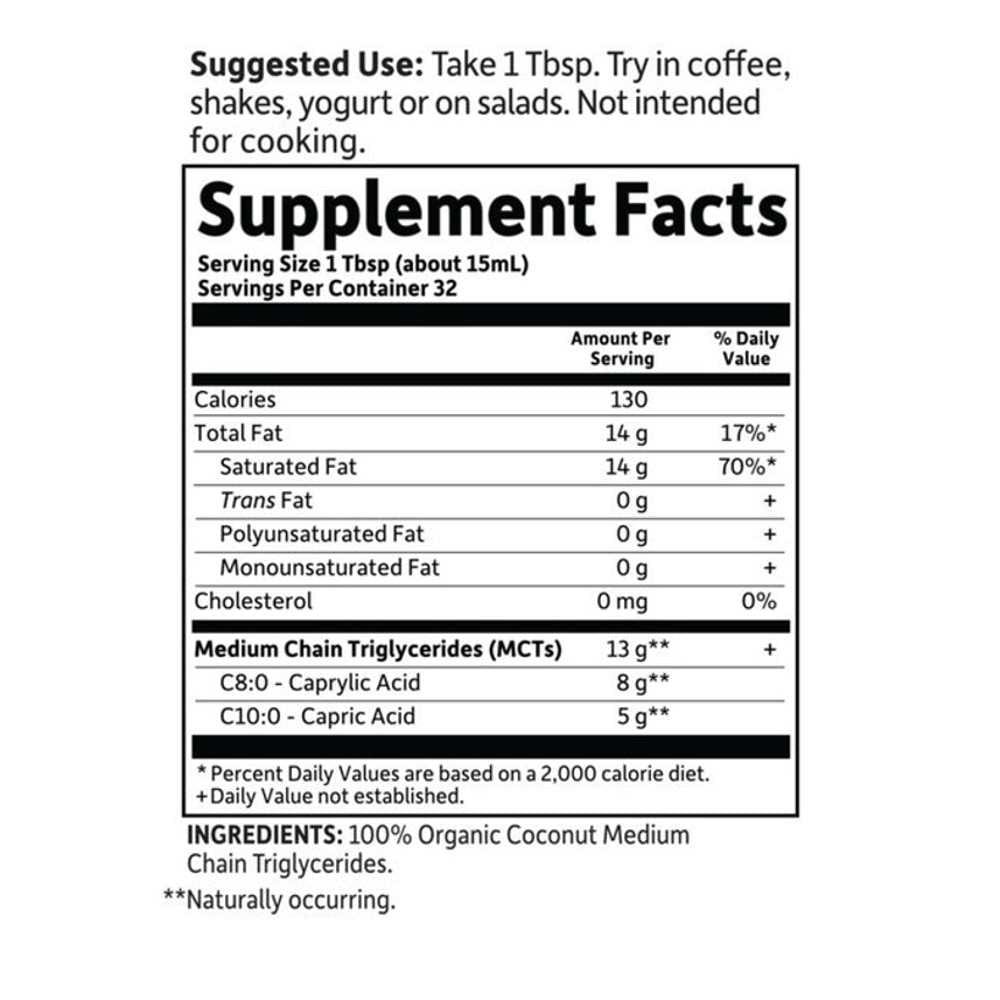 Garden of Life Dr. Formulated Brain Health Organic Coconut Mct Oil Liquid 473ml