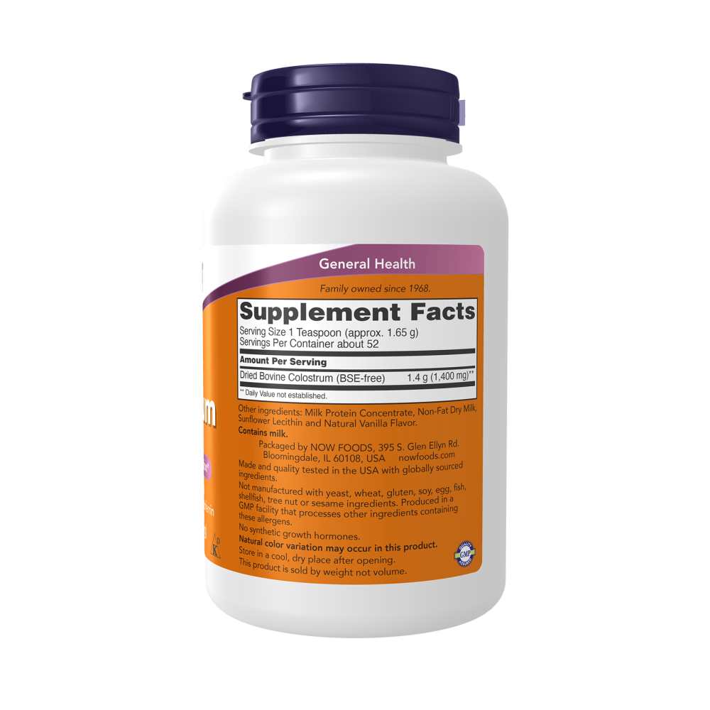 Now Foods Colostrum Powder – Immune Support with Naturally Occurring Immunoglobulins & Lactoferrin – 3 Oz (85 G)