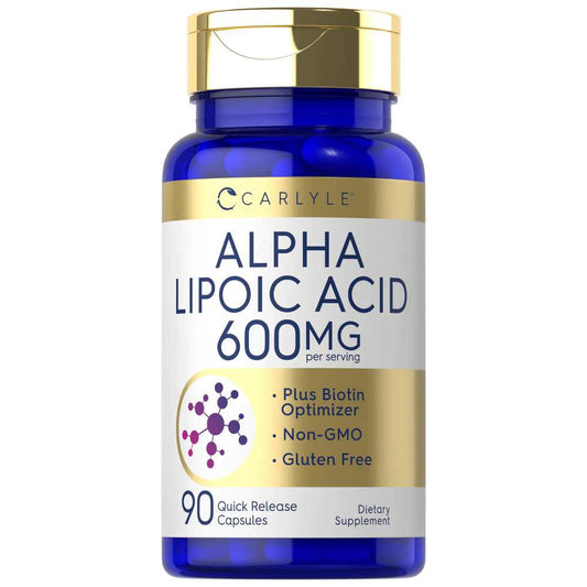 Carlyle Nutritionals Alpha Lipoic Acid 600mg per serving | 90 Capsules