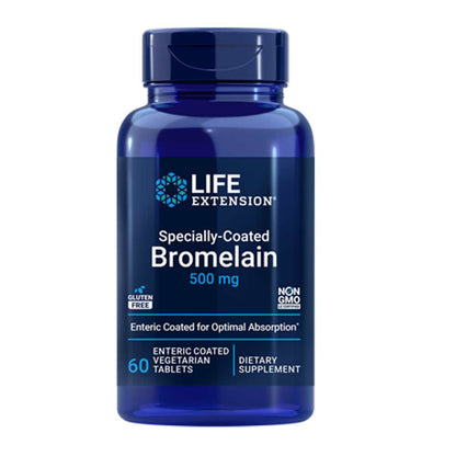Life Extension Specially-Coated Bromelain 500 Mg, 60 Enteric-Coated Vegetarian Tablets