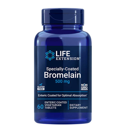 Life Extension Specially-Coated Bromelain 500 Mg, 60 Enteric-Coated Vegetarian Tablets