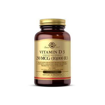 Solgar Vitamin D3 (cholecalciferol) 250 Mcg (10,000 Iu) 120 Softgels