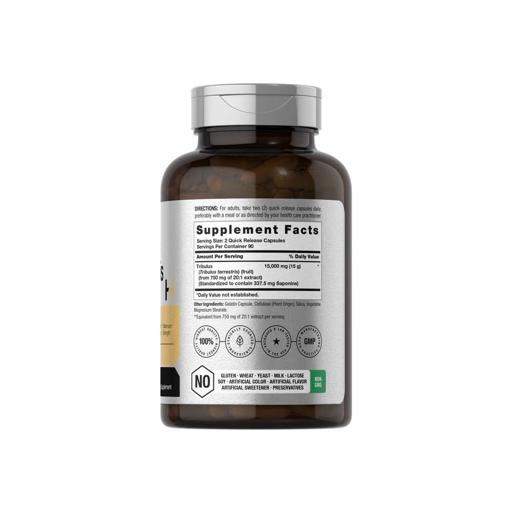 Horbäach Tribulus Terrestris 15000mg per Serving | 180 Capsules