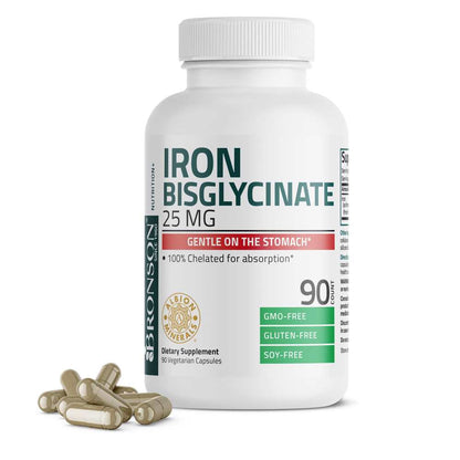 Bronson Vitamins Iron Bisglycinate - 25 Mg 90 Caps