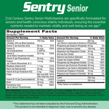 21st Century Sentry Senior Adults 50+ 265 Tabs