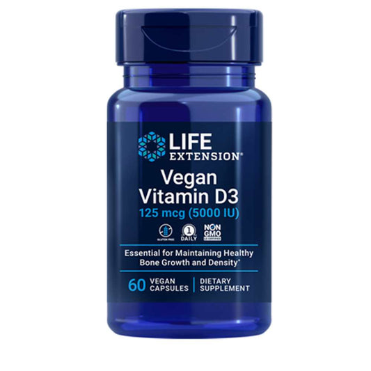 Life Extension Vegan Vitamin D3 125 Mcg (5000 Iu), 60 Vegan Capsules