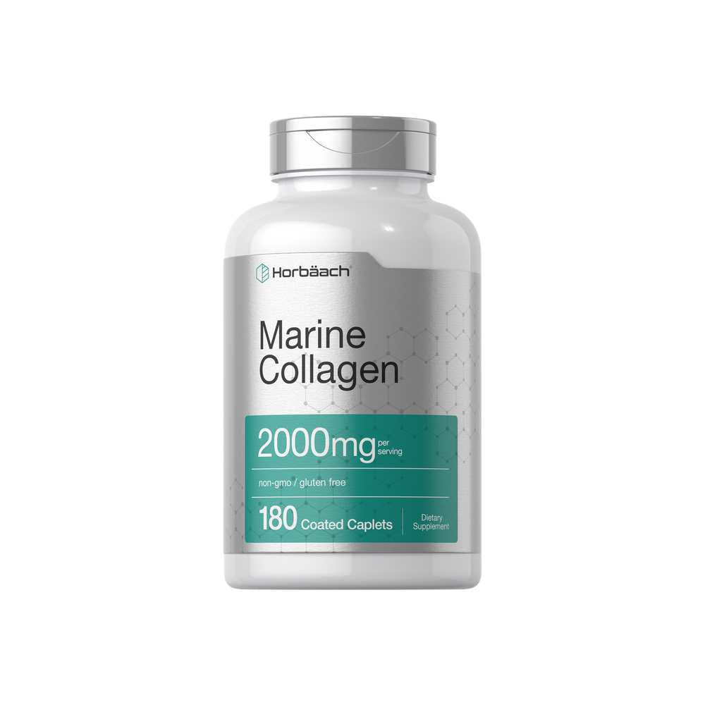 Horbäach Marine Collagen Peptides 2000mg per Serving | 180 Caplets