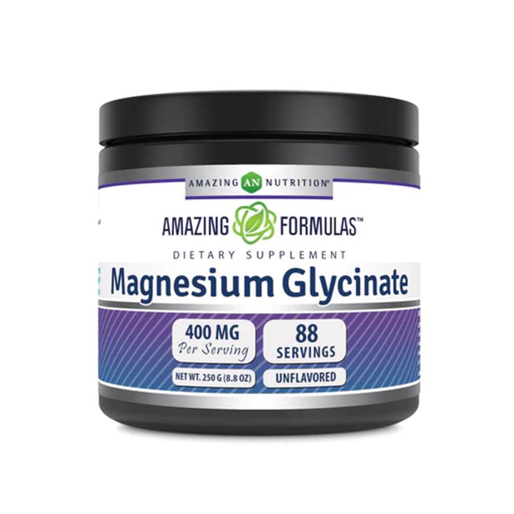 Amazing Formulas Magnesium Glycinate | Unflavored | 400 G | 88 Servings