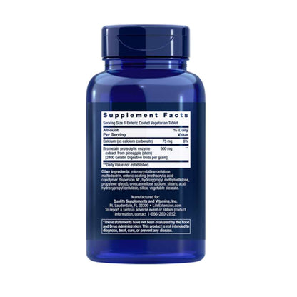 Life Extension Specially-Coated Bromelain 500 Mg, 60 Enteric-Coated Vegetarian Tablets