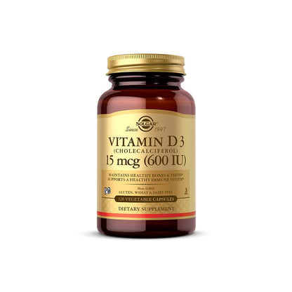 Solgar Vitamin D3 (cholecalciferol) 15 Mcg (600 Iu) 120 Vegetable Capsules