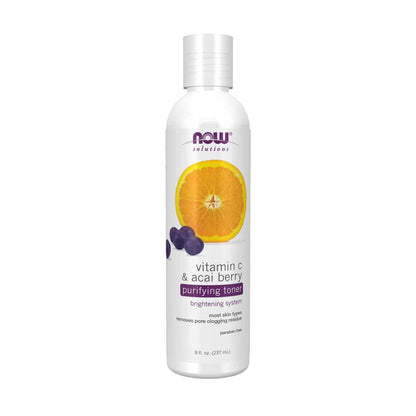 Now Foods Vitamin C & Acai Berry – Brightening & Purifying Toner – for Most Skin Types – 8.11 Oz. (237 M L)