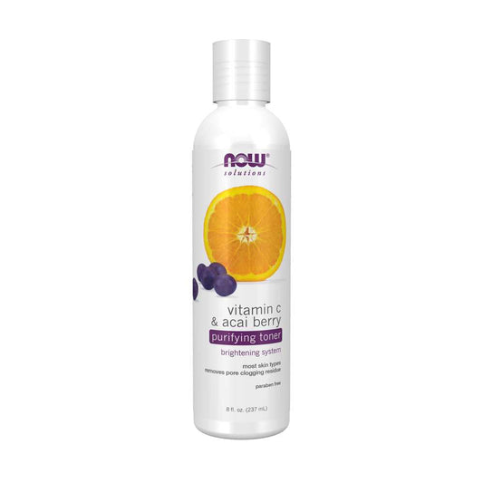 Now Foods Vitamin C & Acai Berry – Brightening & Purifying Toner – for Most Skin Types – 8.11 Oz. (237 M L)