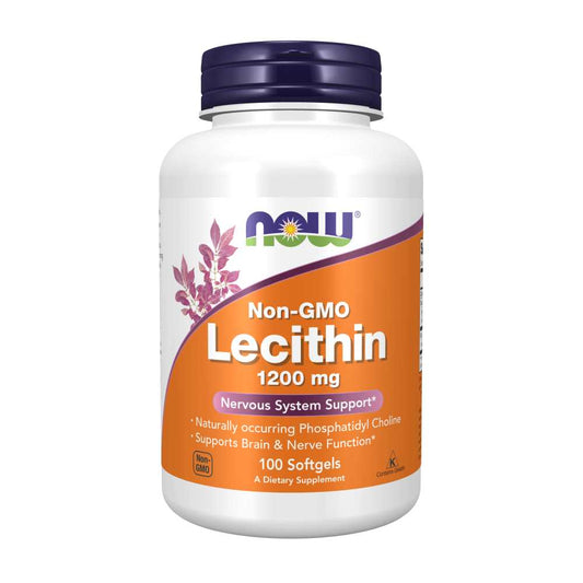 Now Foods Non-Gmo Lecithin – 1200mg Brain & Nerve Function Supplement | 100 Softgels