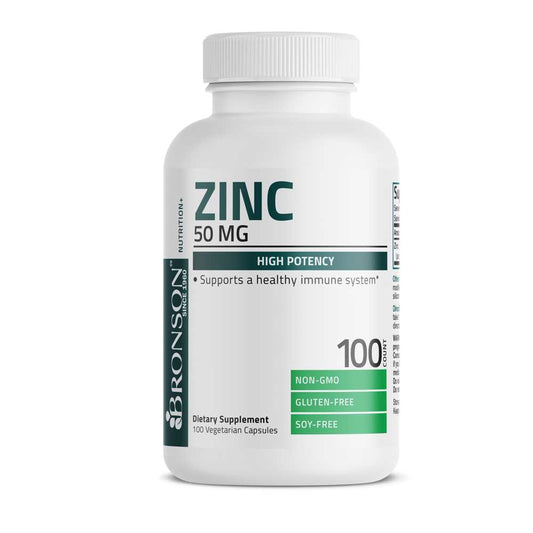 Bronson Vitamins Zinc - 50 Mg - 100 Vegetarian Capsules