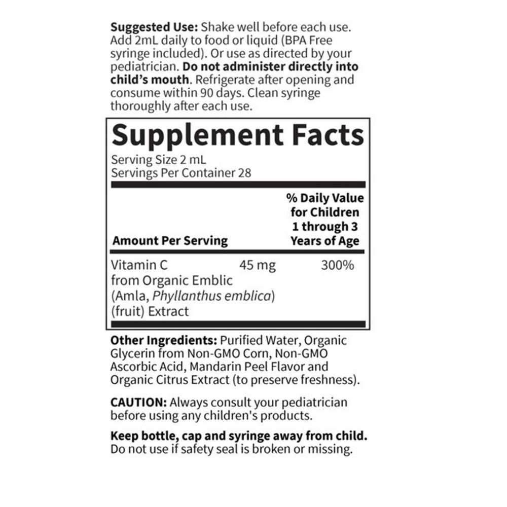 Garden of Life Baby Vitamin C 1.9 Fl Oz (56ml) Liquid