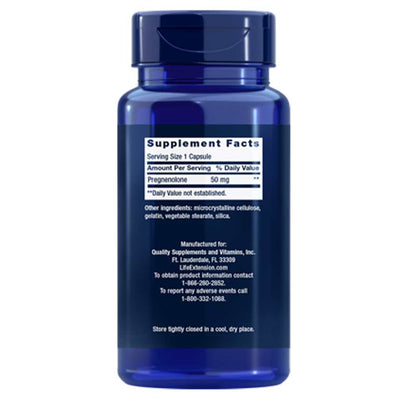 Life Extension Pregnenolone 50 Mg, 100 Capsules