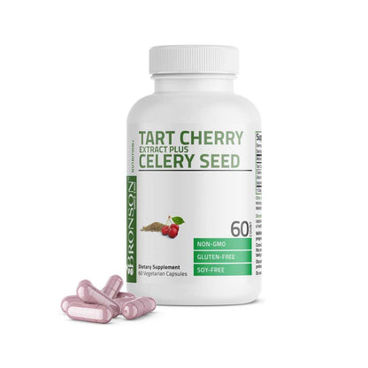 Bronson Vitamins Tart Cherry Extract Plus Celery Seed 60 Caps