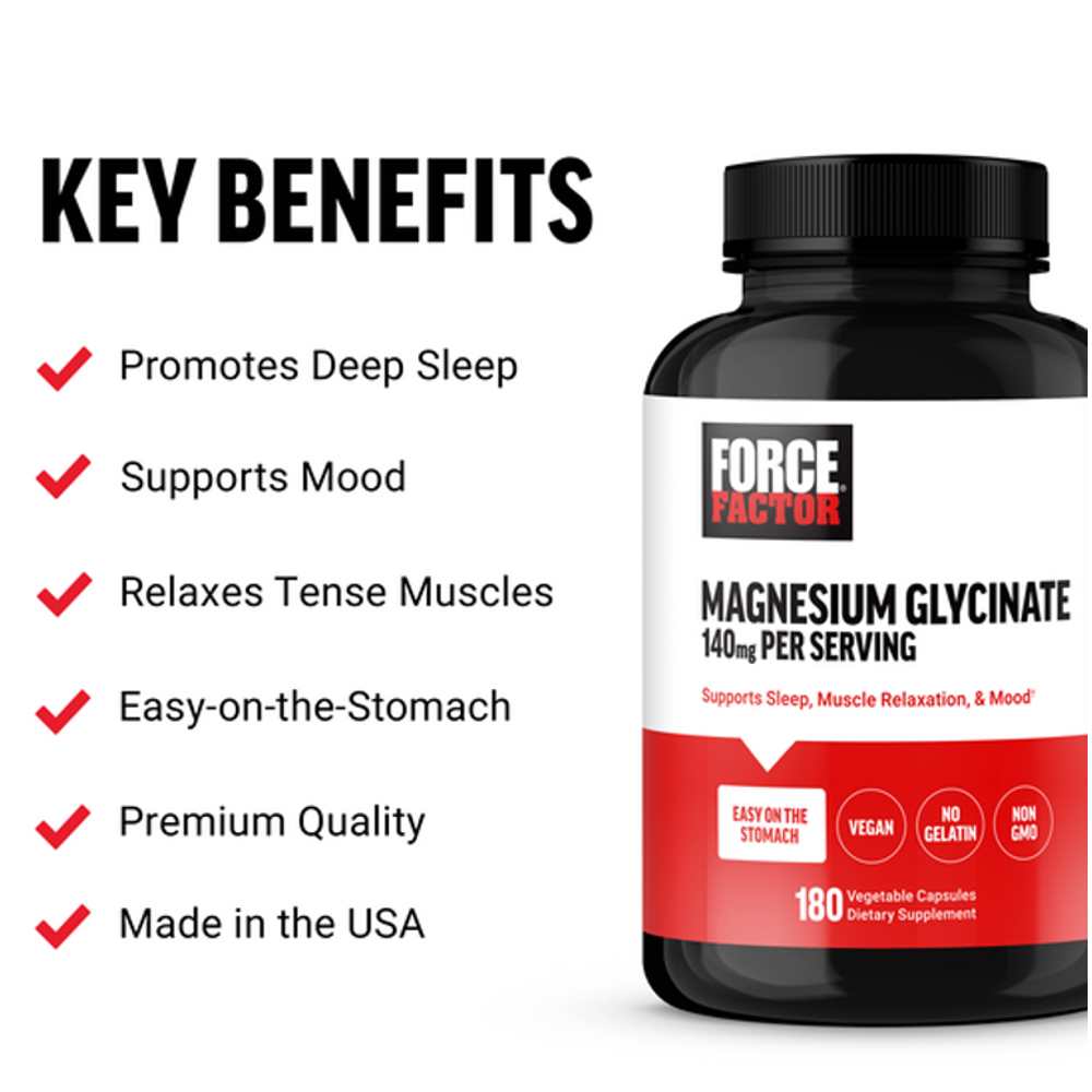 Force Factor Magnesium Glycinate – 180 Capsules